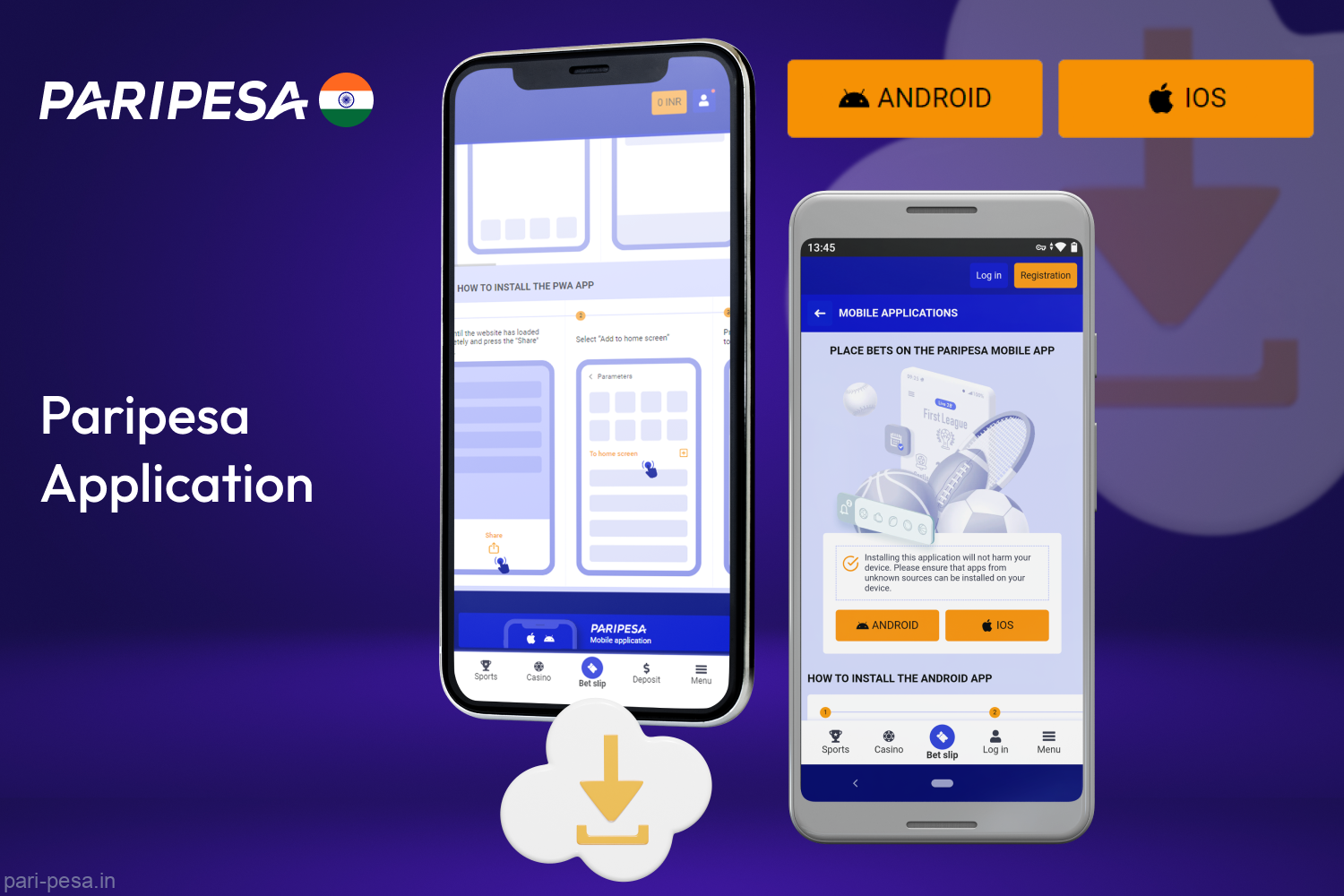 Paripesa users from India can download the mobile app for free from the official website