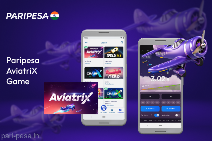 The popular AviatriX online game with instant winnings is available to all Paripesa users in India