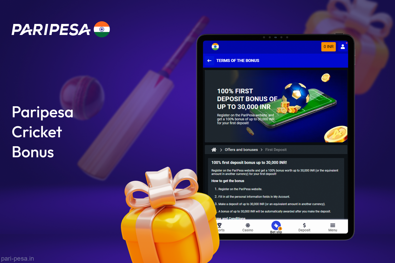 Start betting on Paripesa cricket with a special welcome bonus